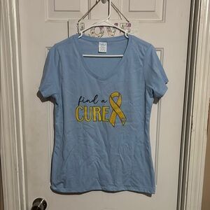 Light Blue 'Find a Cure' T-Shirt